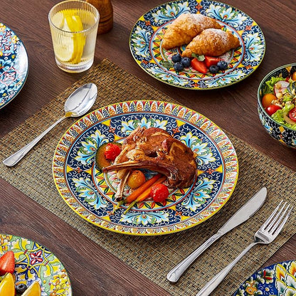 vancasso 18 Pieces Dinnerware Sets, Plates and Bowls Set, Porcelain Dishes Set - Image 8