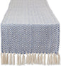 DII Woven Basic Tabletop Collection, Chevron Table Runner, Nautical Blue by DII