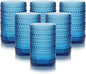 HomeVogue 15 oz Blue Hobnail Drinking Glasses by HomeVogue