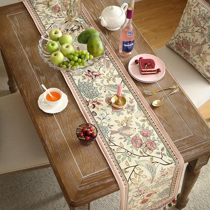 Patdrea Designer Vintage French Velvet Table Runner, Dining Room Living Room - Image 7