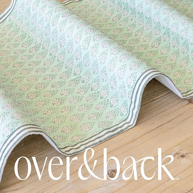 Over&Back 18x108 Hand-Blocked Printed Cotton Table Runner - Image 6