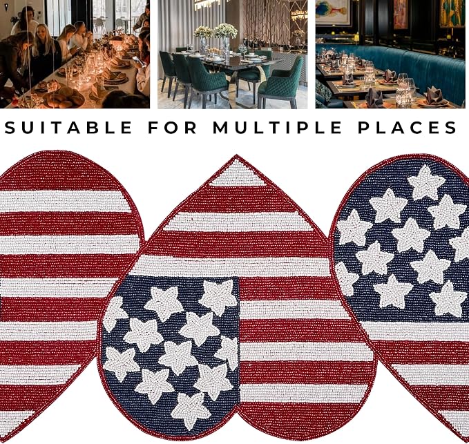 Independence Day 4th of July Patriotic Theme American Flag Table Runner - Image 3