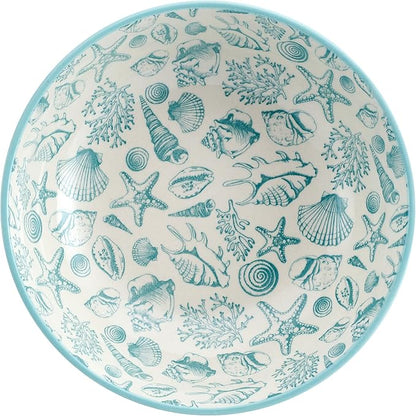 Pfaltzgraff Venice Set of 2 Pasta Bowls, 8 Inch, Teal and White - Image 6