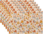 Retro Floral Hippie Mushroom Placemats Set of 6,Groovy Flower Table Mats Non-Slip Heat Resistant Washable Placemat for Party Kitchen Dining Table Decoration Indoor Outdoor