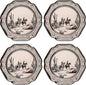 Karma, 8.75 inches Melamine Salad Plates Set of 4, Reusable Dishwasher Safe by KarmaGifts
