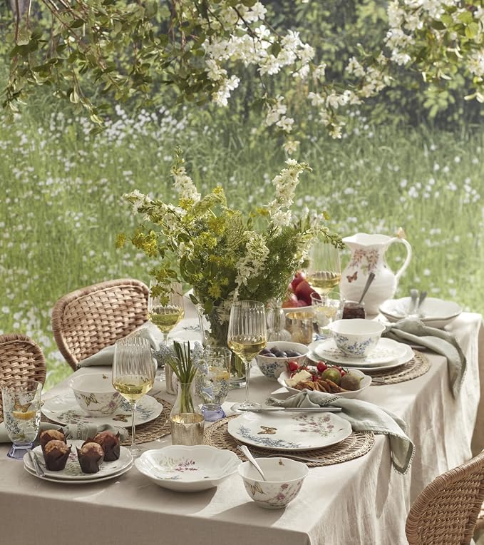 Lenox Butterfly Meadow Herbs Porcelain 12-Piece Dinnerware Set - Image 7