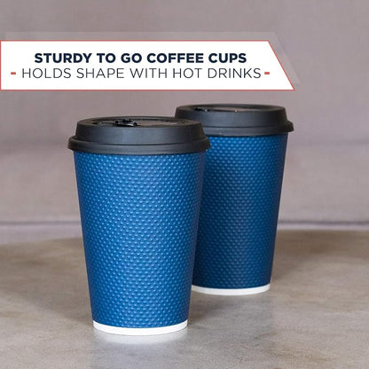 Disposable Coffee Cups With Lids - 12 oz Togo Coffee Cup With Lid. To go Travel - Image 7