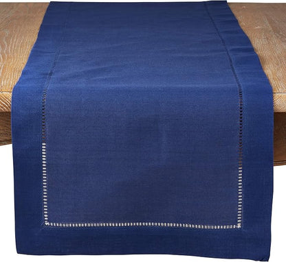 SARO LIFESTYLE Hemstitched Border Table Runner by SaroLifestyle