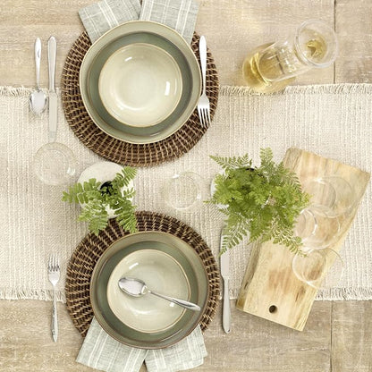 Oneida 897205 Organic Shades 12-Piece Dinnerware Set, Sage Green - Image 14
