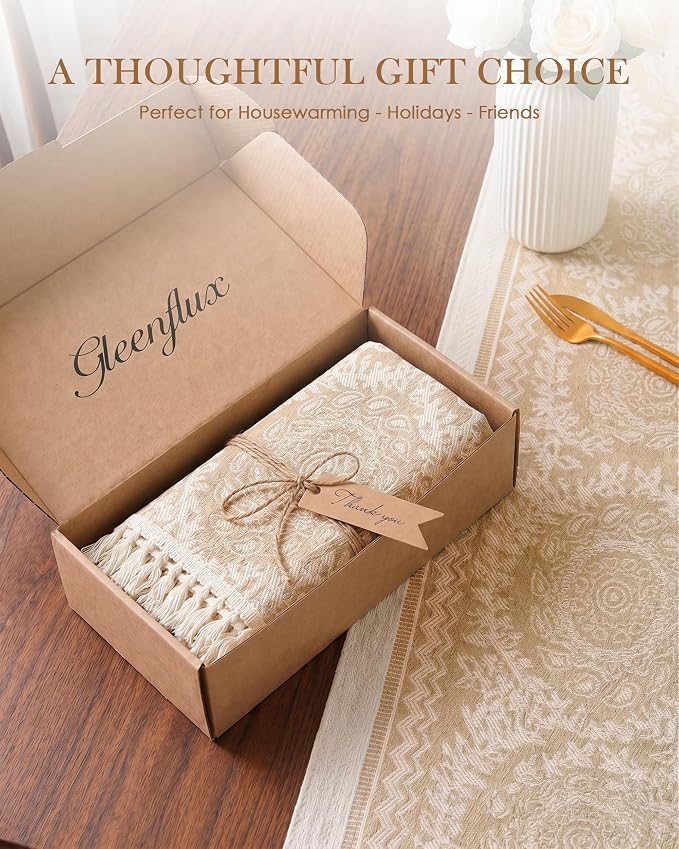 Table Runner, 13.8 x 72 Inch, Jacquard Woven - Image 9