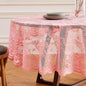 Warm Home Designs 36 Inch Round Tablecloth with English Rose Design. Use as Small Round Tablecloth, Lace Table Cloth or Coffee Table Cover. Small Pink Table Linen for 2-4 Guests. (LTC Rose 36)