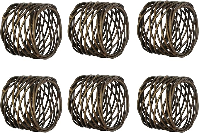 ITOS365 Handmade Round Mesh Napkin Rings Holder - Image 3