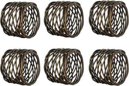 ITOS365 Handmade Round Mesh Napkin Rings Holder - Image 3