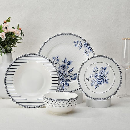 24-Piece Bone China Dinnerware Set in Gift Box, Service - Image 3