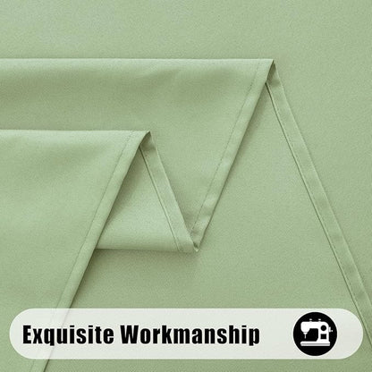 Smiry Rectangle Table Cloth, Waterproof Anti-Scratch Polyester Tablecloth, Decorative Washable Fabric Table Cover for Dining, Buffet, Parties and Outdoor, 60x84, Sage Green