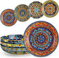 vancasso Pasta Bowls Set of 4, 42oz Ceramic Salad Serving Bowls, Bohemian | by vancasso