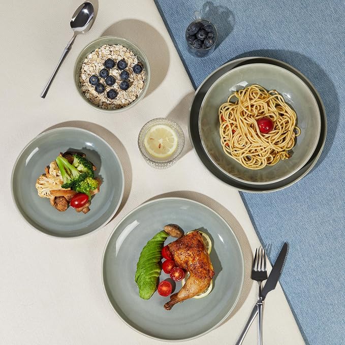 32 Piece Double Bowl Dinnerware Sets - Image 5