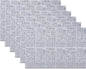 Placemats Set of 6 Plastic Vinyl Place Mats for Dinner Table, No-Slip Wipeable Table Mats Daily Use Patio Kitchen Decoration (18"x12", Grey)