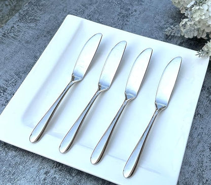 4 Pieces Set Butter knife, Pate Knife Cheese Spreader, Strong Heavy, Food by Pretihome