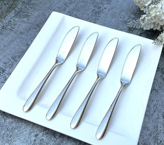 4 Pieces Set Butter knife, Pate Knife Cheese Spreader, Strong Heavy, Food by Pretihome