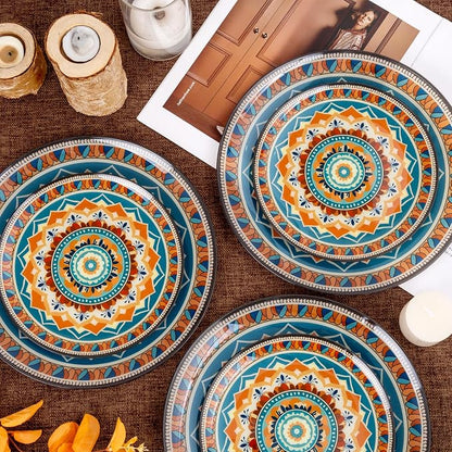 60PCS Bohemian Plastic Plates - Image 9