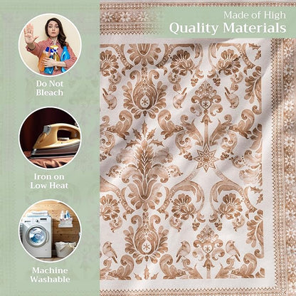 Maison d' Hermine Cloth Napkins Set of 4 100% Cotton for Thanksgiving Christmas Decorations Everyday Reusable Square Fall Napkins Cloth Washable Dinner Party (Allure, 20"x20")