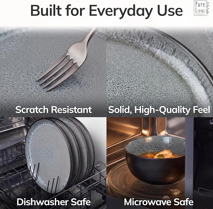 32 Piece Stoneware Dinnerware Set - Image 4