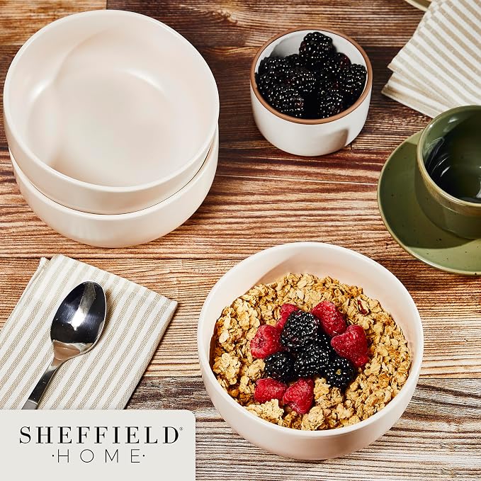 Sheffield Home Large Stoneware Cereal Bowls - Image 6