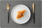 Jovono Faux Leather Placemats Set of 6, Waterproof Washable Table Mats, Easy-Clean Heat Resistant Kitchen Vinyl Place Mat for Dining Table, Restaurant, Indoor, 17.8"x11.8", Gray