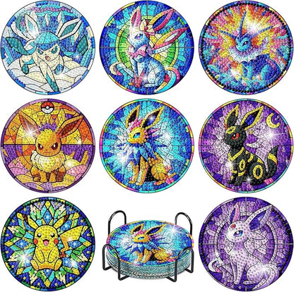 nekpiahu 8Pcs Diamond Painting Coasters by nekpiahu