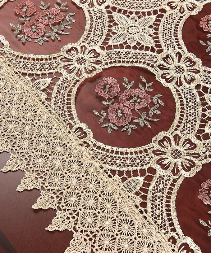 Large Vintage Lace Table Runners 16 × 120 Inches - Image 2
