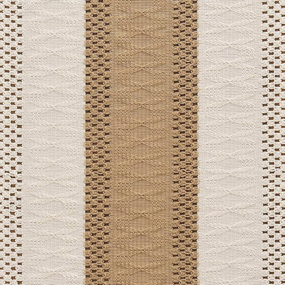Macrame Style Bicolor Stitching Table Runner 14x90in Brown | Woven Boho Table - Image 6