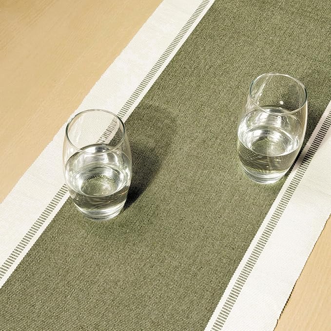 Cotton Table Runner, 14x72 Inch, Washable Boho Decor, Dining Kitchen - Image 2