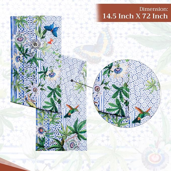 Maison d' Hermine Table Runner 100% Cotton 14.50" x 72" | Table Runners 72 - Image 4