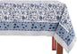 ATOSII Jodhpur Blue 100% Cotton Rectangle Tablecloth, Handblock Floral Linen Table Cloth for Kitchen Dining Table I Parties Wedding Outdoors I Home Decor 60 X 108 Inches