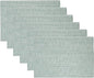 Sweet Home Collection 100% Cotton Placemats for Dining Room Rectangle Two Tone Woven Fabric 13" x 19" Soft Durable Table Mat Set, Set of 4, Pale Green