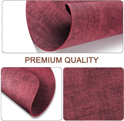Round Faux Leather Placemats and Coasters, Reversible Heat Resistant Non-Slip - Image 6
