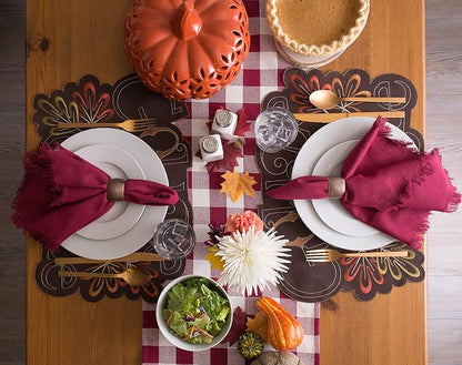 DII Everyday Collection, Fringed Solid Tabletop, Napkin Set, 6 Piece - Image 7