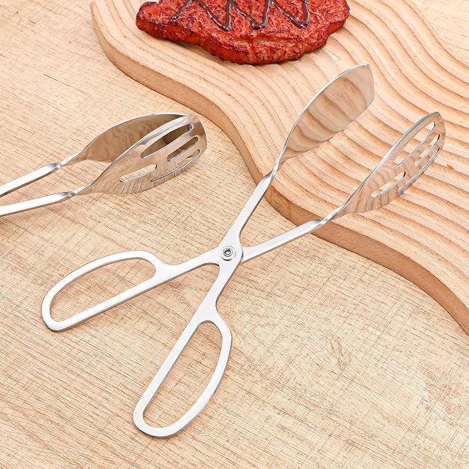 4-Pack Stainless Steel Salad Tongs & Serving Tongs - Image 6