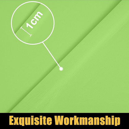 Smiry Rectangle Picnic Table Cloth, Waterproof Elastic Fitted Tablecloths for 6 Foot Tables, Washable Polyester Table Cover for Camping, Indoor and Outdoor (Lime Green, 30"x72")