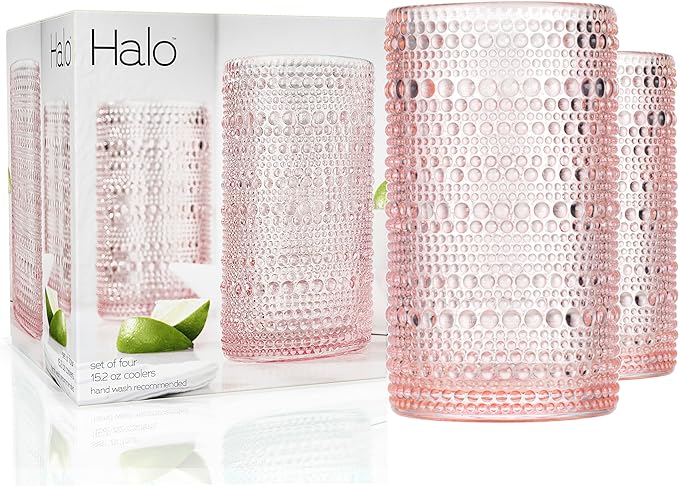Glaver's Hobnail Drinking Glasses, Beaded Drinking Glasses, Bubble Glasses by Glavers