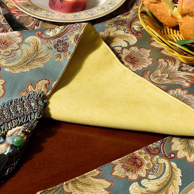 Extra Luxury Velvet Blue Table Runner 120 Inches Long - Image 6
