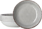 LEHAHA Farmhouse Melamine Pasta Bowl, 9.25 inch Large Salad Bowls, Set of 6, Unbreakable 100% Melamine Serving Bowls Set for Dinner, Wide and Shallow Bowls Set, Dishwasher Safe, Grey…
