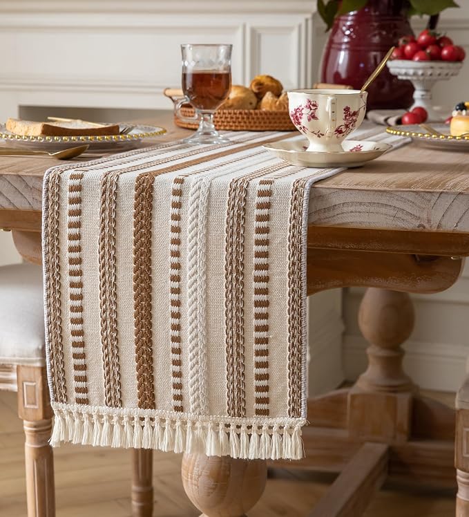 Caflife Boho Table Runner 90 Inchs Long, Dining Room Home Decor - Image 2