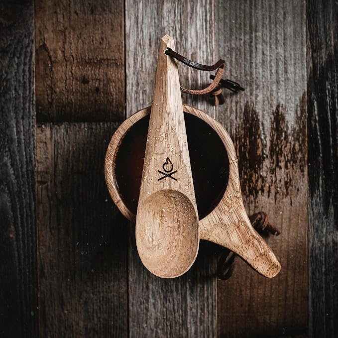 Überleben | Kanu Wooden Camping Spoon – Handcarved Nordic Utensil - Image 5