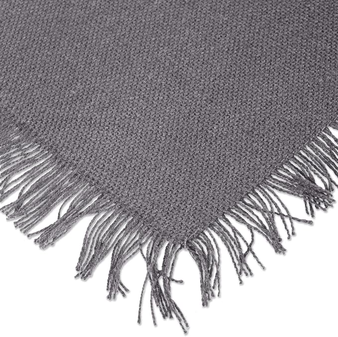 DII Everyday Collection, Fringed Solid Tabletop, Placemat Set, 6 Piece - Image 3