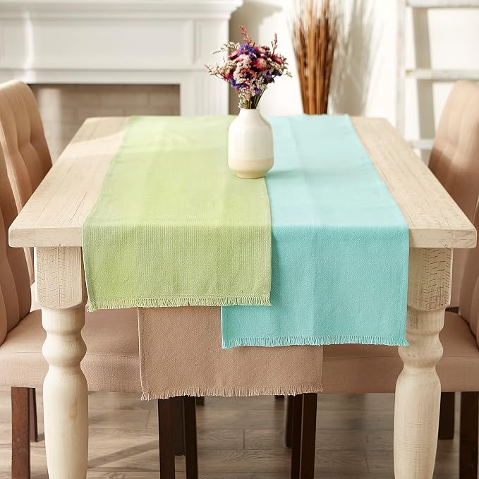 DII Everyday Collection, Fringed Solid Tabletop, Table Runner - Image 7
