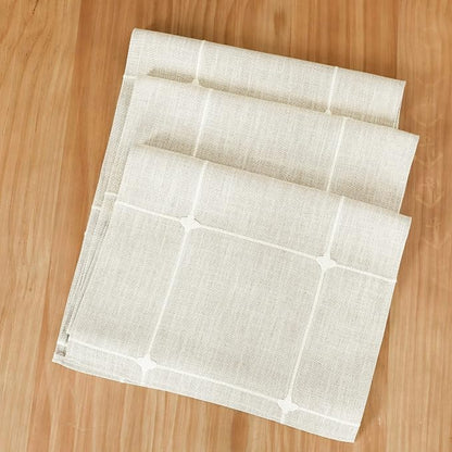 NEWISHER Rustic Embroidered Plaid Cloth Table Runner 60 inches, Farmhouse - Image 7