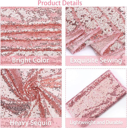 12 Packs 12 X 72 Inch Sequin Table Runner Glitter Dining Table Runner - Image 4