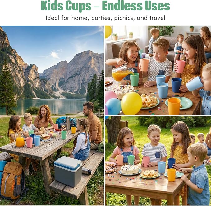 MASTERCOOK 6 Pcs. Small Reusable Cups –8 oz Unbreakable Drinking Glasses - Image 5